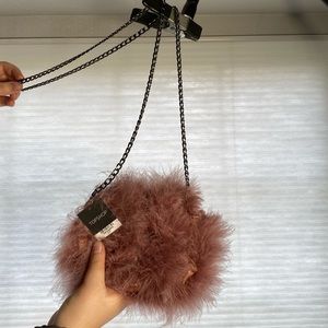 NWT Faux Fur Pink Purse from Topshop